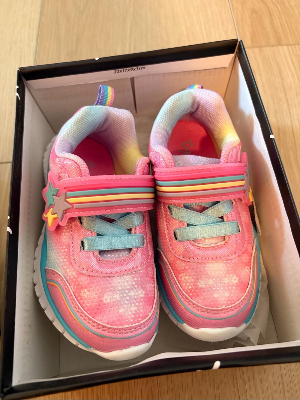 Girls' Pink Rainbow Sneakers